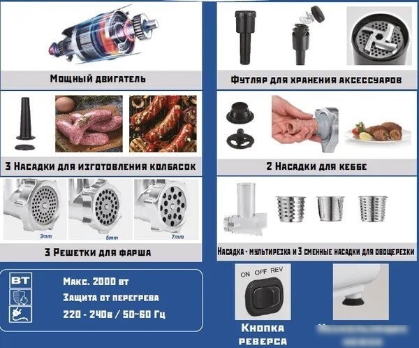 Мясорубка Renova MG200-R1WL