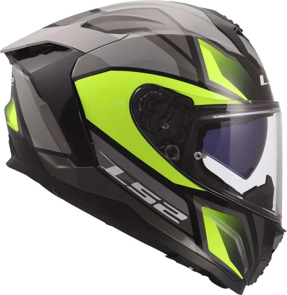 Мотошлем LS2 FF817 Challenger II Viper (2XL, серый/желтый)