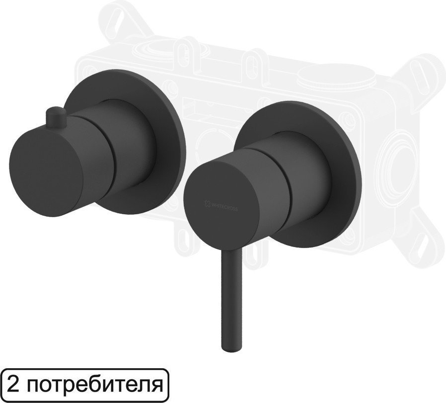 Смеситель Whitecross Y1242BL (черный матовый)
