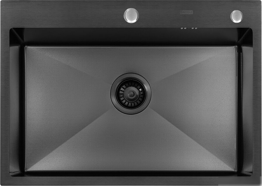 Кухонная мойка ARFEKA ECO AR 700*500 BLACK PVD NANO DECOR MILLET GRAINS
