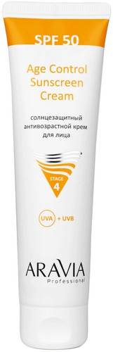 Крем солнцезащитный Aravia Professional Age Control Sunscreen Cream SPF50 (100 мл)