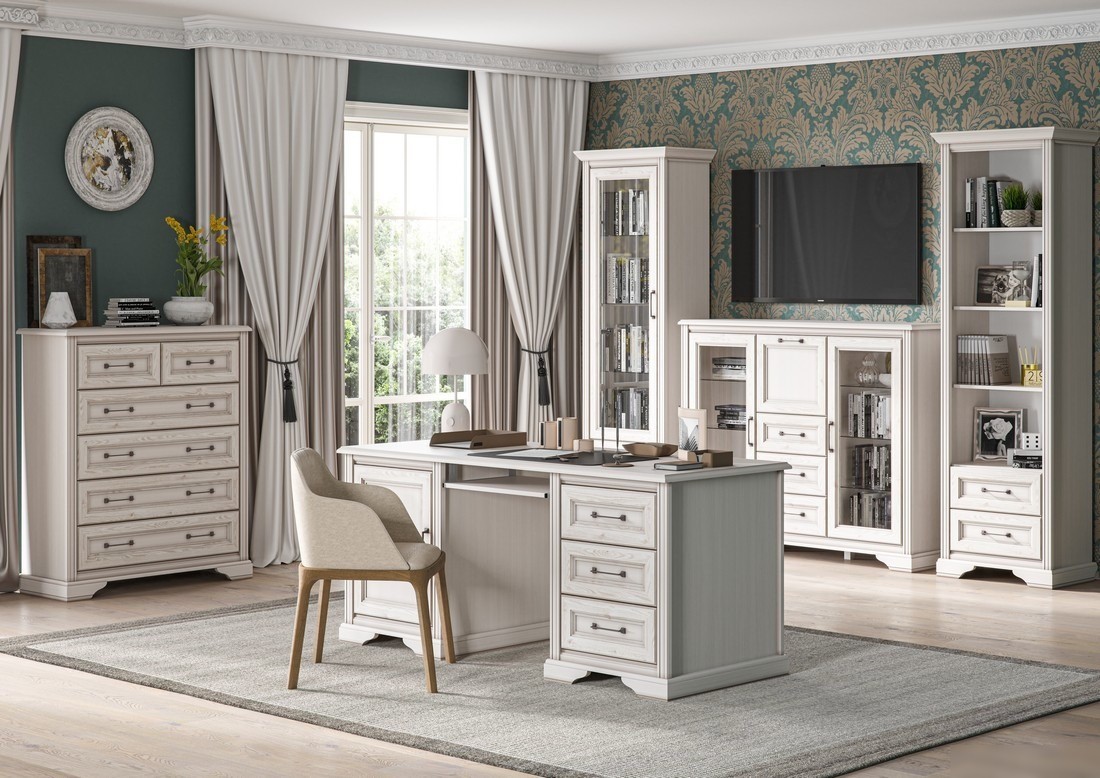 Шкаф-витрина BRW Stylius B169-REG1W2S с подсветкой (лиственница сибирская)