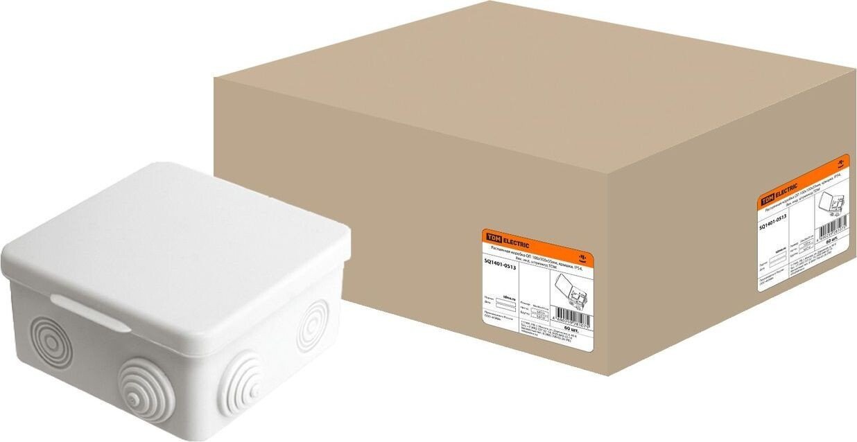 Накладная коробка TDM Electric SQ1401-0513 (белый)