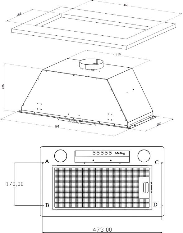 Кухонная вытяжка Korting KHI 6631 RN