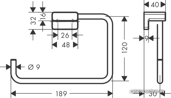 Держатель для полотенца Hansgrohe AddStoris 41754000