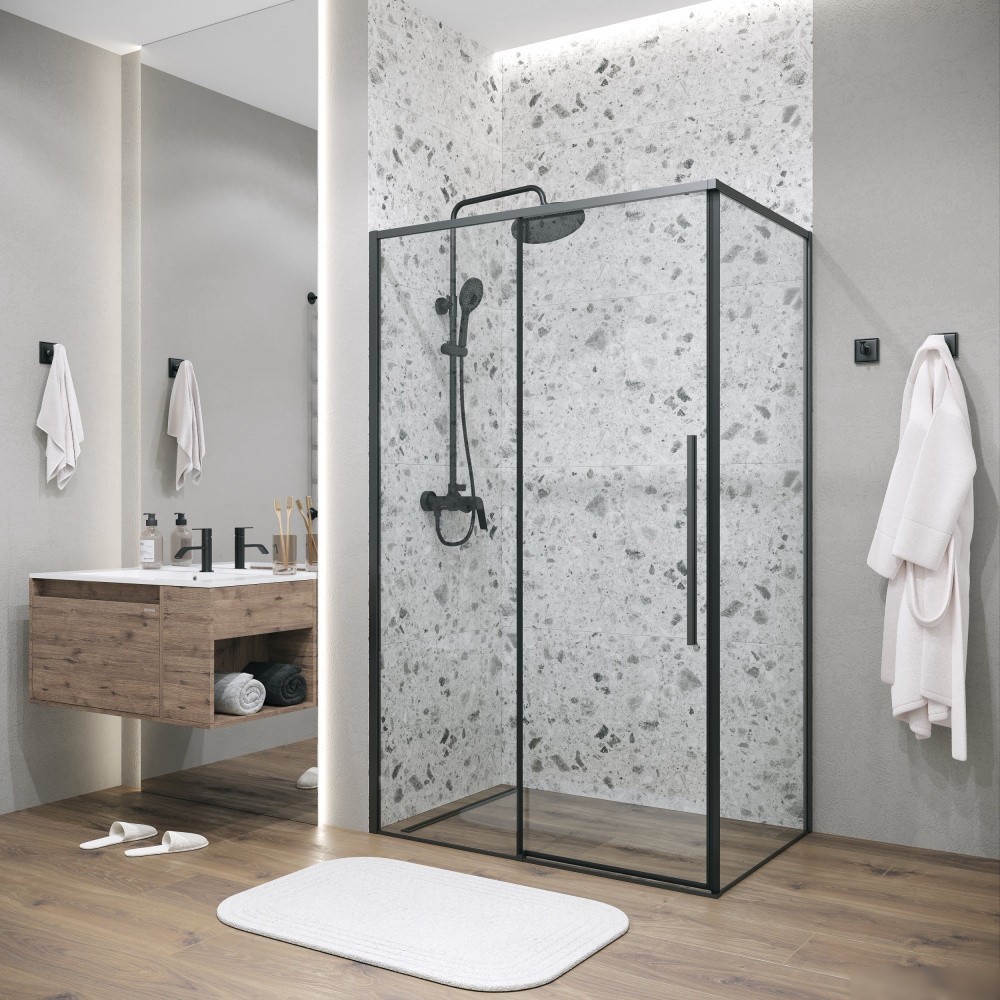 Душевой уголок Grossman Galaxy 140x90x195 120.K33.01.1490.21.00 (черный матовый/стекло прозрачное)