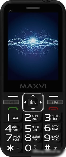 Кнопочный телефон Maxvi P3 (черный)