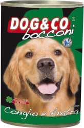Консервированный корм для собак Adragna Dog&Co кусочки кролика и утки в соусе 1.25 кг