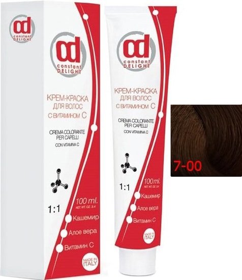 Крем-краска для волос Constant Delight Crema Colorante с витамином С 7/0 средне-русый натуральный