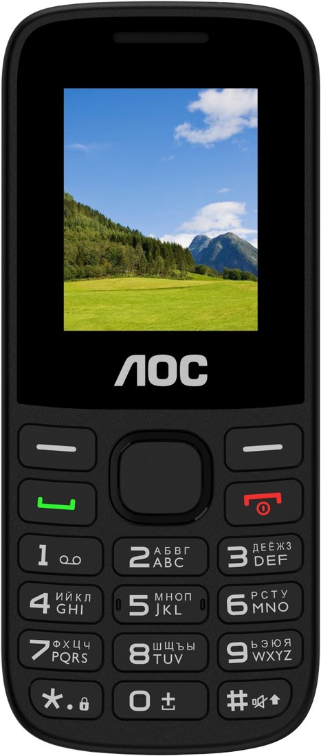 Кнопочный телефон AOC A175 (черный)