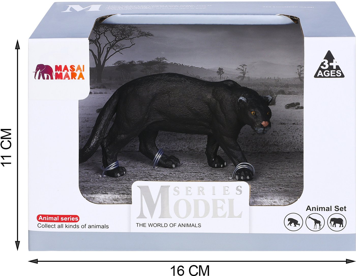 Фигурка Masai Mara Мир диких животных. Черная пантера MM211-101