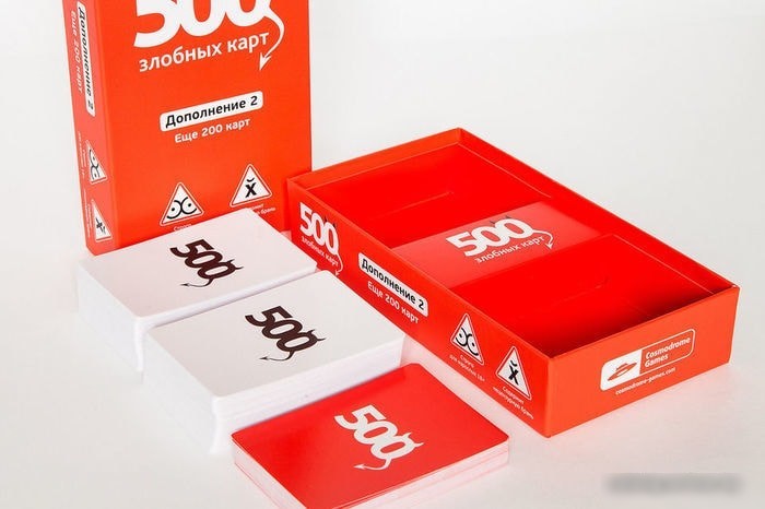 Настольная игра Cosmodrome Games 500 злобных карт. Дополнение. Набор красный