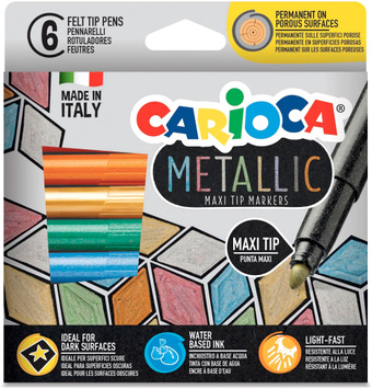 Фломастеры Carioca Metallic 43161 (6 цв)