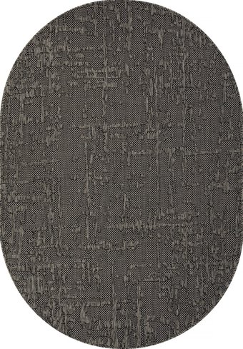 Циновка Merinos Kair S136-OVAL-BLACK-GRAY (1.2х1.7)