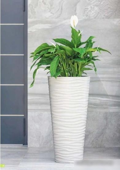 Кашпо Form-Plastic Sahara Dunes slim 2724-011 (белый)