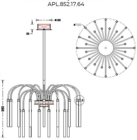 Подвесная люстра Aployt APL.852.17.64