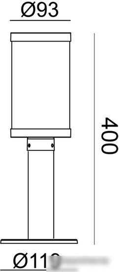 Садовый светильник ESCADA 30003G/03 (темно-серый)