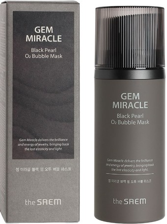 The Saem Маска для лица кремовая Gem Miracle Black Pearl O2 Bubble Mask 105 мл
