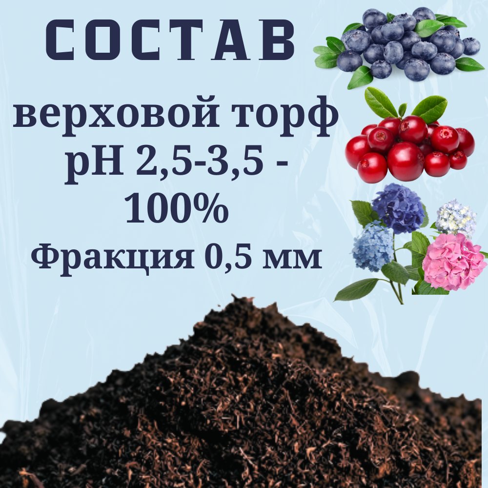 Субстрат АгроМульчинг Торфяной верховой ph 2.5-3.5 (50 л)