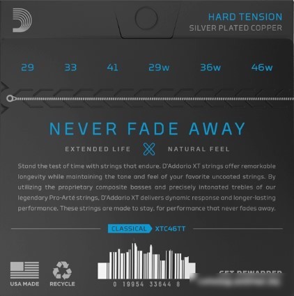 Струны для гитары D'Addario XTC46TT