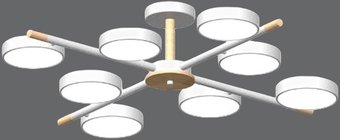 Припотолочная люстра LED4U L3209-860 WH
