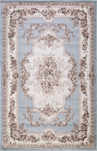 Ковер для жилой комнаты Merinos Valencia Deluxe 4015-STAN-L.BLUE-BROWN (3x4)