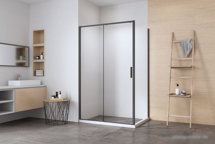 Душевой уголок Aquanet Pleasure Evo 100 AE65-100x80-BT (черный анодированный)
