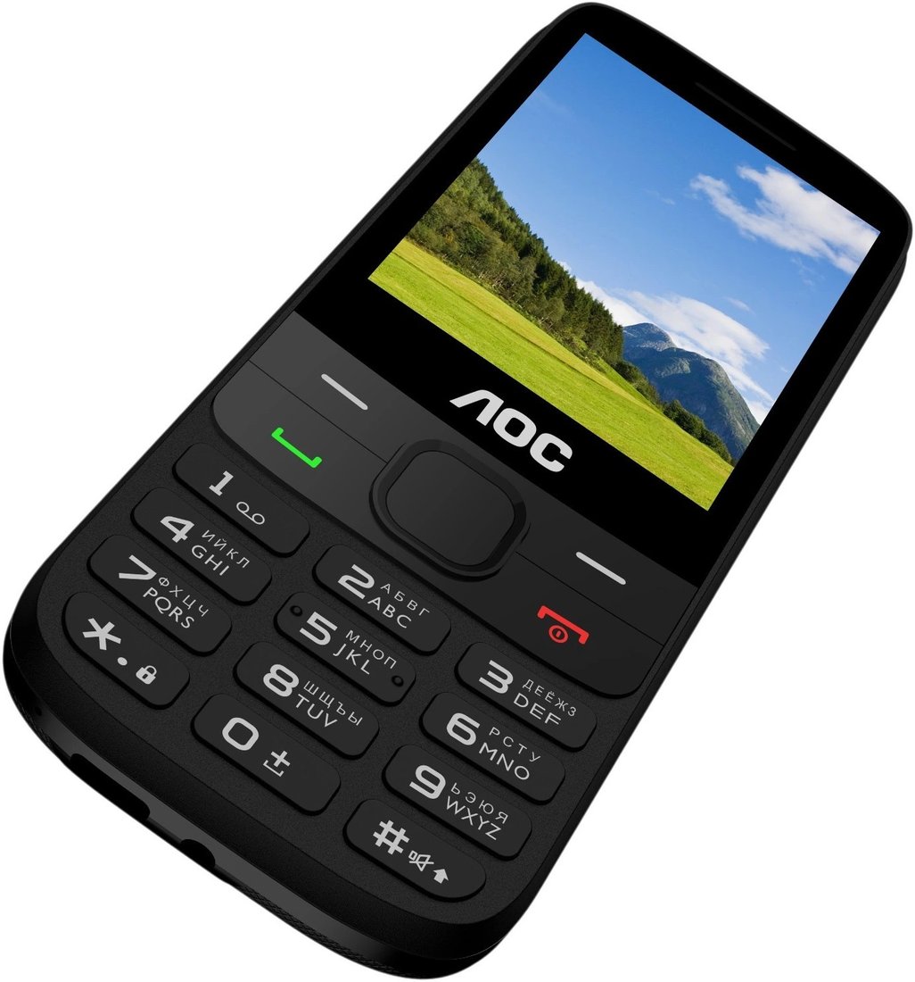 Кнопочный телефон AOC A280 (черный)
