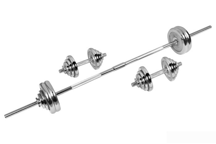 Гантели с грифом для штанги Alpin DB-50кг