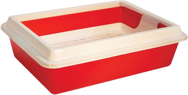 Туалет-лоток ZooExpress Кис 11091 (с рамкой и сеткой, глубокий, цвет в ассортименте)