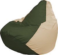 Кресло-мешок Flagman Груша Медиум XL Г1.1-54 (тёмно-оливковый/светло-бежевый)