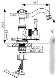 Смеситель Kaiser Aria 03011-3