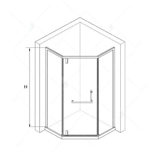 Душевой уголок RGW HO-084G 350608400-16 100x100 (золото/прозрачное стекло)