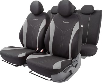 Комплект чехлов для сидений Autoprofi Flex FLX-1102 (черный/серый)