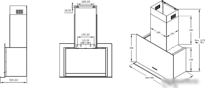 Кухонная вытяжка Korting KHC 95330 GN