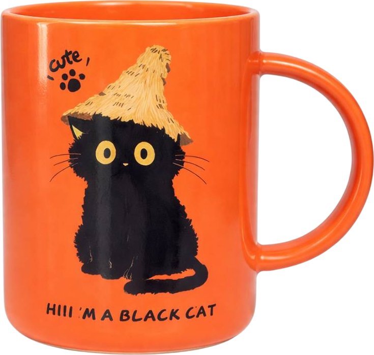 Кружка ILikeGift Черный котик YX726C-01