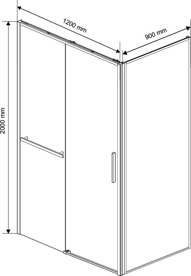 Душевой уголок Vincea Slim Soft VSR-1SS9012CLGM