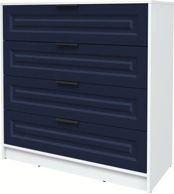 Комод Интерлиния Концепт КТ-К100 Деко (белый платинум/индиго)