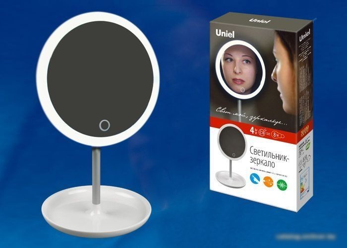Косметическое зеркало Uniel TLD-590 White/LED/80Lm/6000K/Dimmer UL-00002758