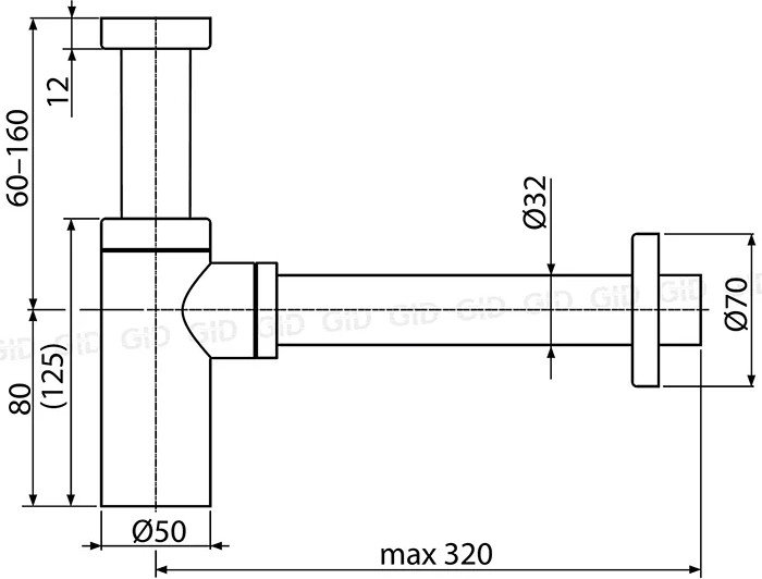 Сифон Gid G-74BL