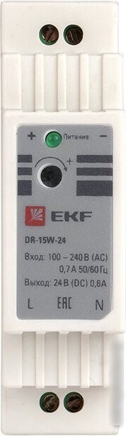 Блок питания на DIN-рейку EKF PROxima DR-15W-24