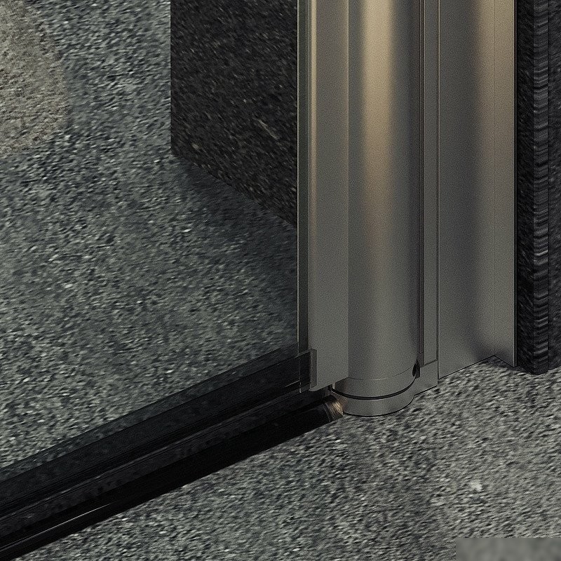 Душевая дверь MaybahGlass 198x60 MGD-446-5 (прозрачное стекло/хром матовый)