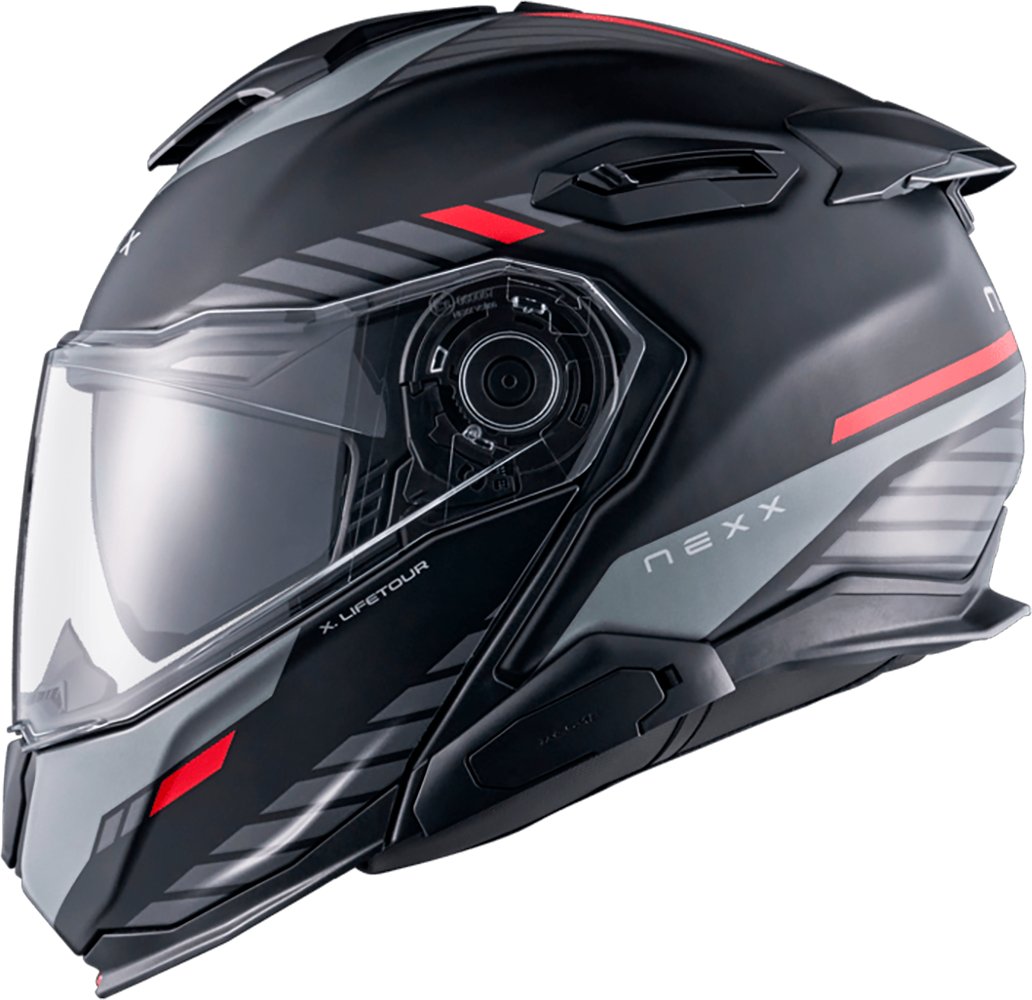 Мотошлем Nexx Helmets X.Lifetour Globe (M, черный/красный)
