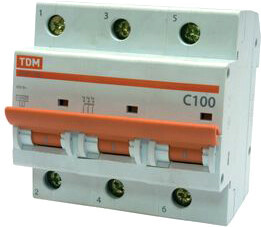 Выключатель автоматический TDM Electric ВА 47-100 3Р 63А (C) 10кА SQ0207-0075
