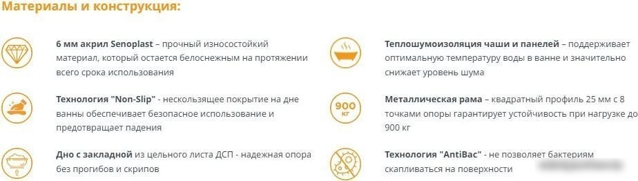 Ванна Radomir Прованс 170х75 1-01-0-0-1-193