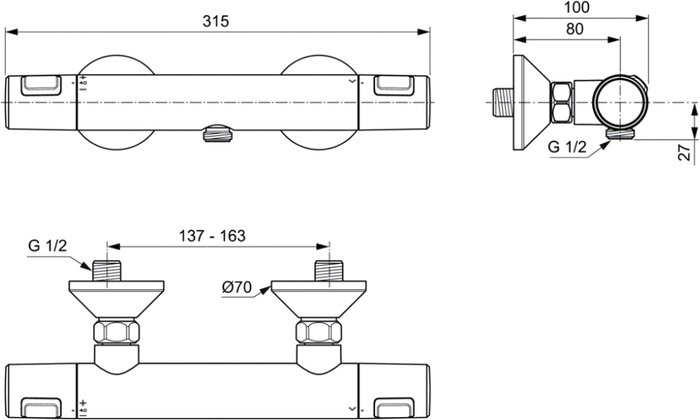 Смеситель Ideal Standard Ceratherm A7201AA
