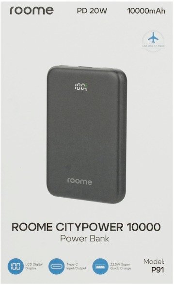 Внешний аккумулятор Roome CityPower P91 10000mAh (черный)