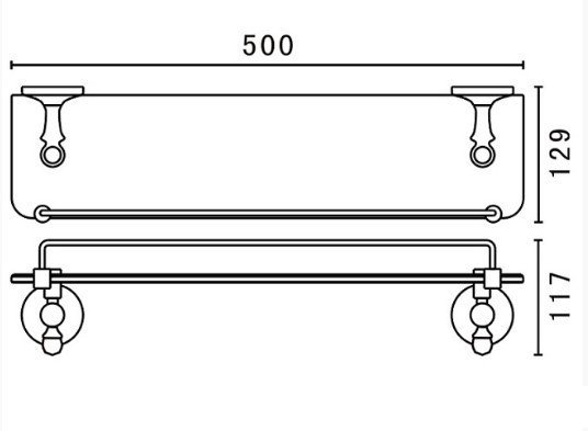 Art&Max Полка Antic Crystal AM-E-2682SJ-Br