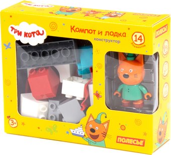Конструктор Полесье Макси. Три кота. Компот и лодка 75816 (14эл)