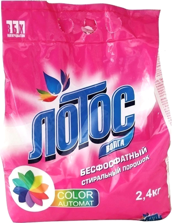 Стиральный порошок Лотос Волга Автомат Color (2.4 кг)